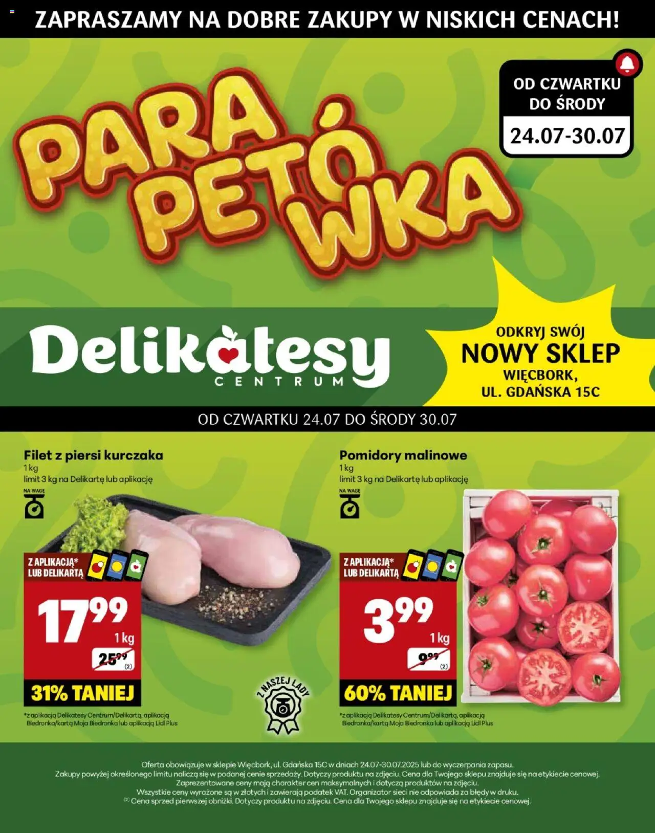 Delikatesy Centrum gazetka 24.07.2025 - Nowa gazetka promocyjna - Numer strony 1