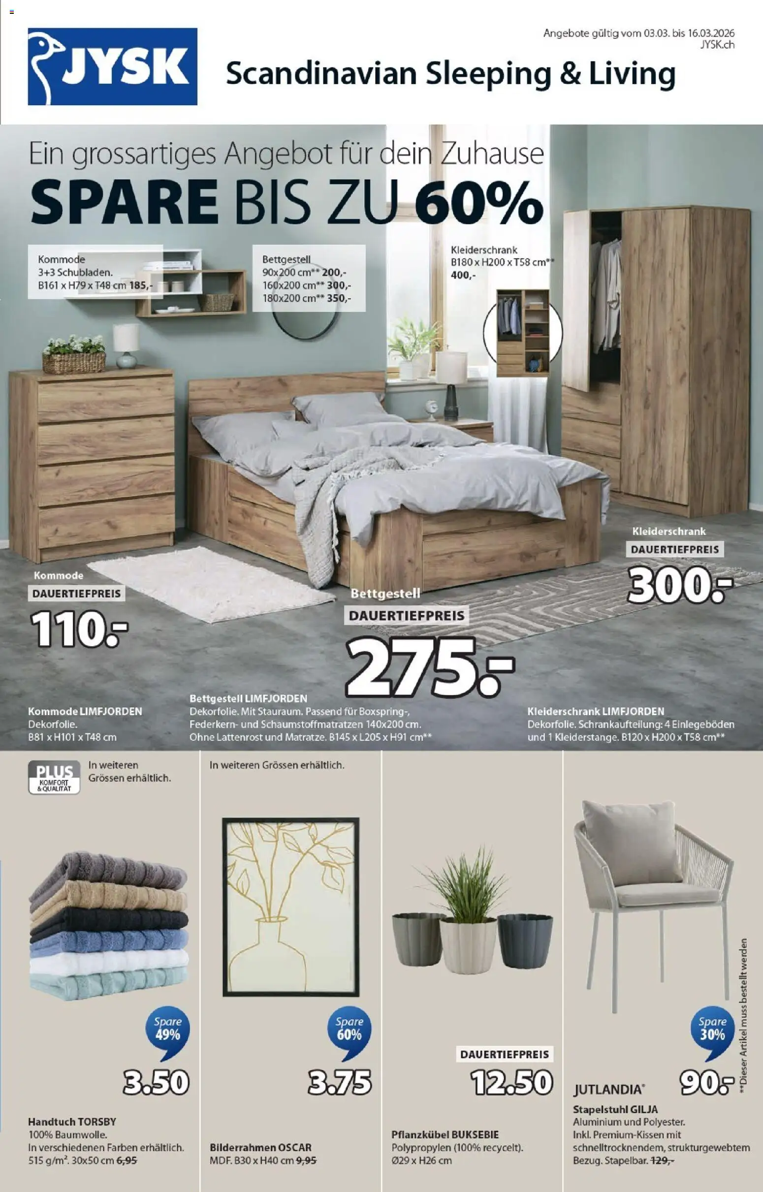 Vorschau des Merkblatts JYSK aktionen vom Shop JYSK gültig von 03.03.2026 bis 16.03.2026