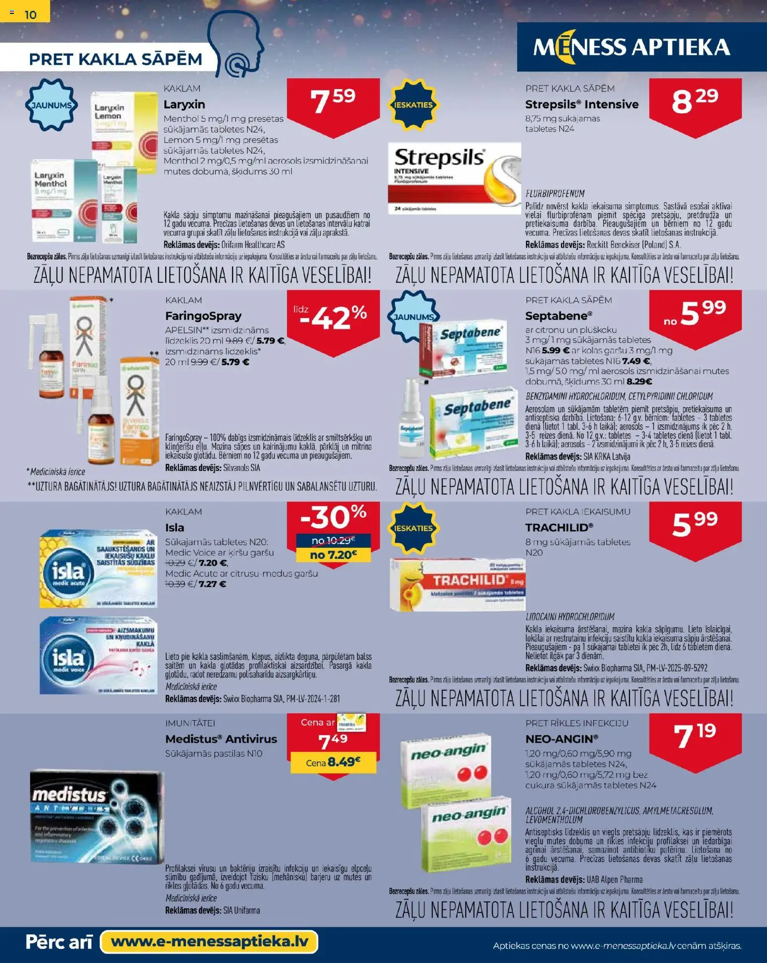 Skatīt Mēness aptieka akciju bukletu, derīgs no 2025.12.01