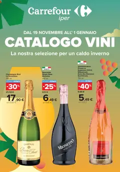 Anteprima dell'opuscolo Volantino Iper - Vini dal negozio Carrefour valido da 19/11/2025