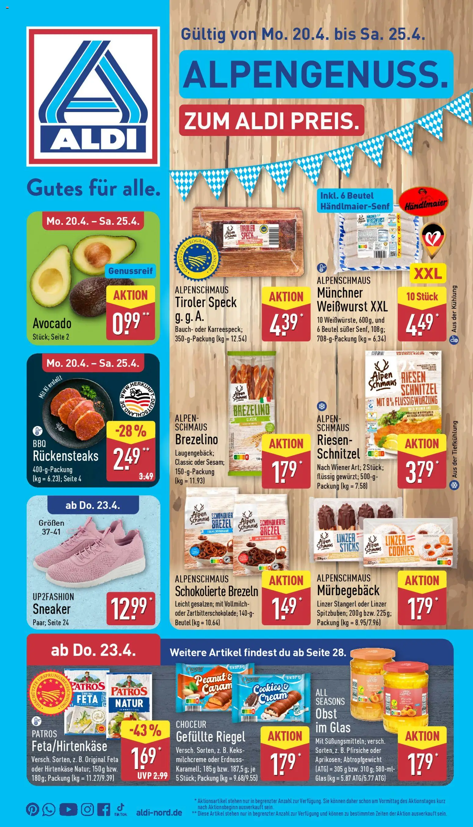 Vorschau von dem Prospekt des Geschäftes Aldi, gültig ab dem 20.04.2026