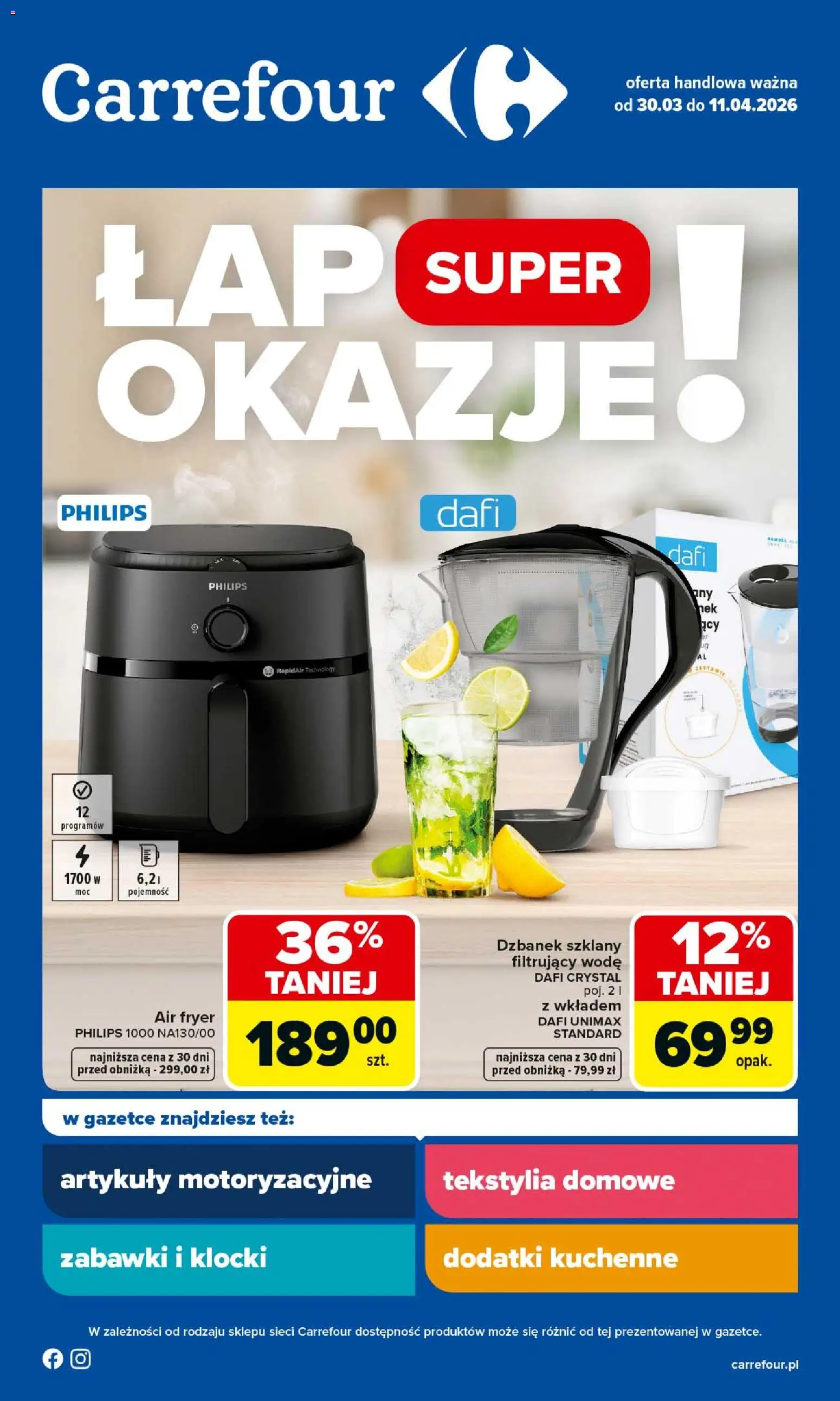 Pogląd gazetki "Carrefour gazetka - Łap super okazje" ze sklepu Carrefour ważnej od 30.03.2026
