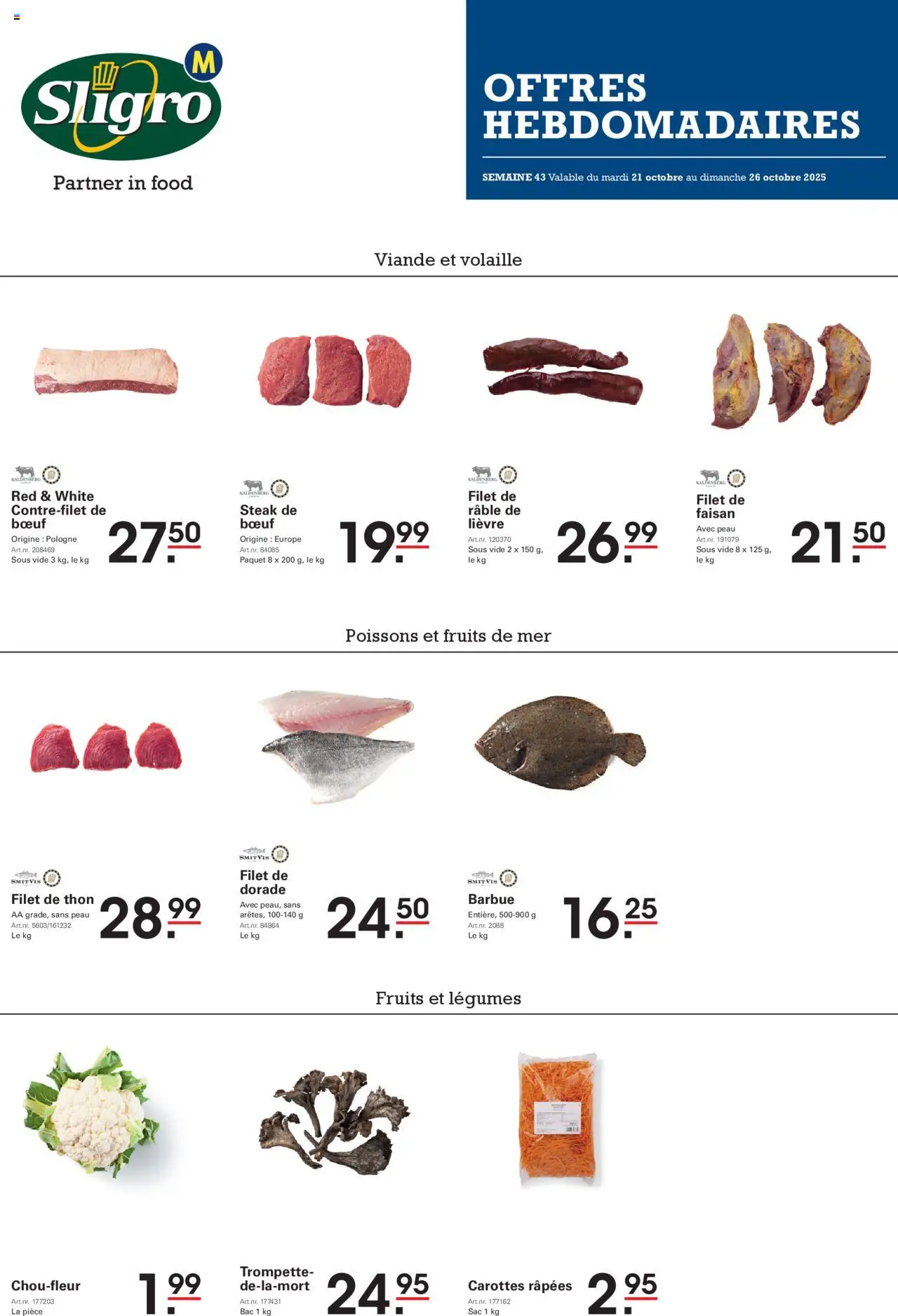 Sligro shop Publicité geldig vanaf 27/10/2025 - Paginanummer 1