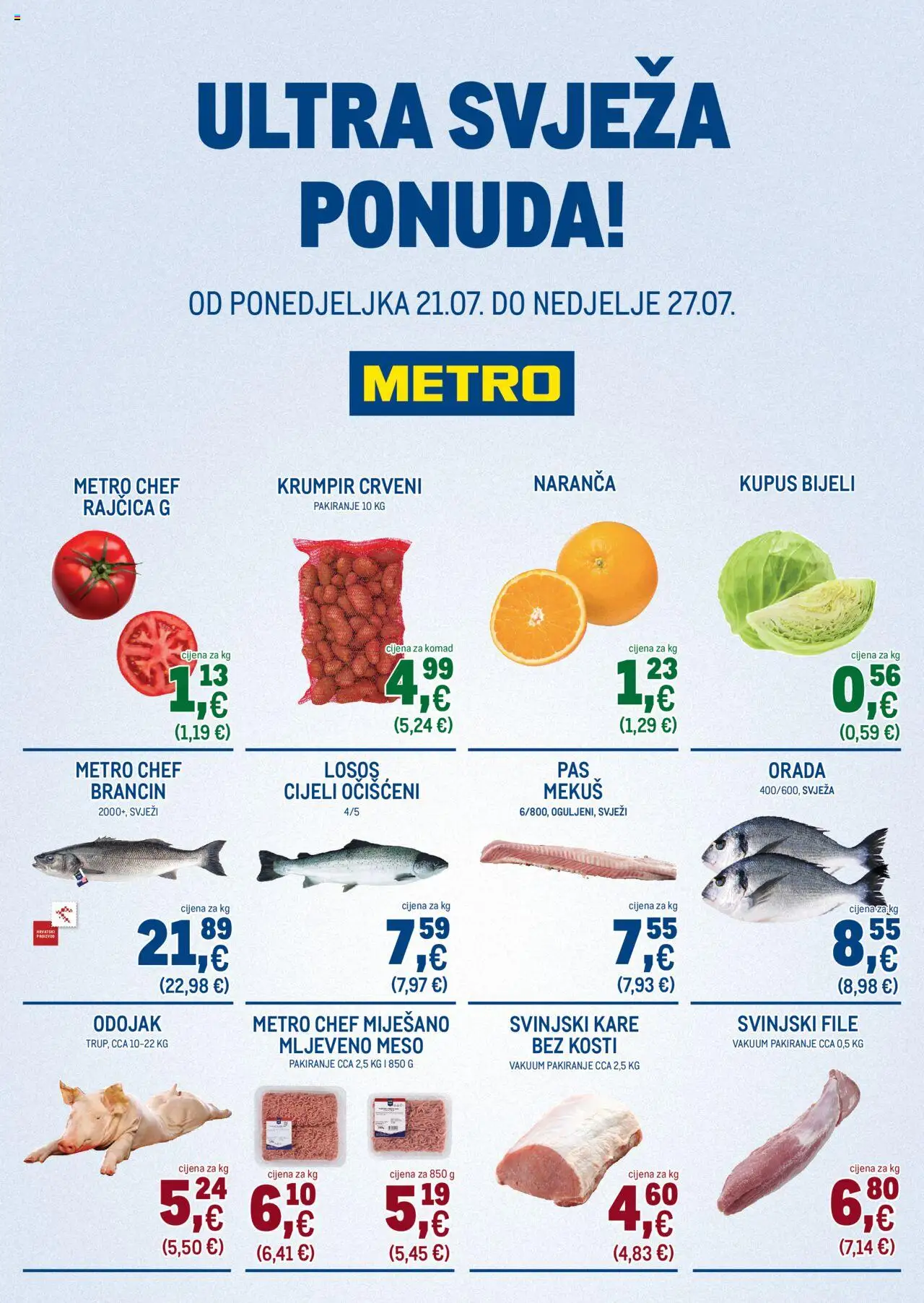 Metro aktualni Ultra svježa ponuda vrijedi od 21.07.2025 - tjedna akcija broj stranice 1