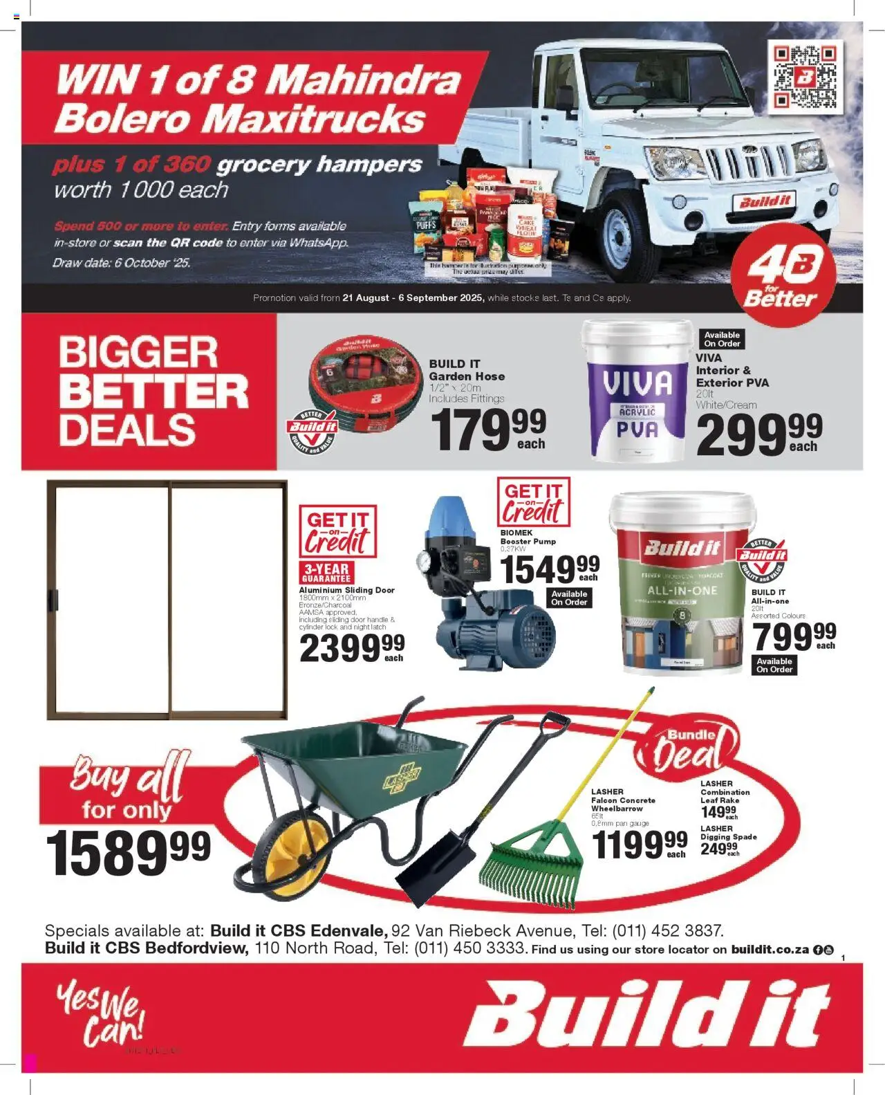 Build It Gauteng - Weekly Specials from 21/08 - 06/09/2025 > Promotions