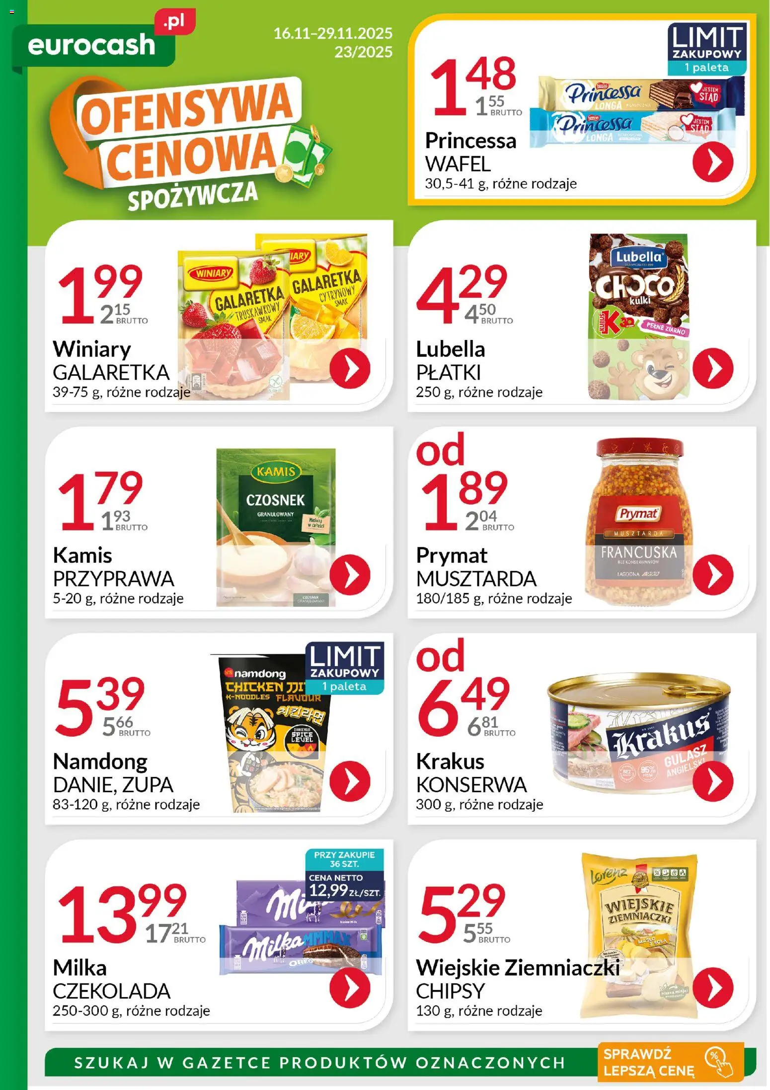 Pogląd gazetki "Ofensywa Cenowa Spożywcza" ze sklepu Eurocash ważnej od 16.11.2025