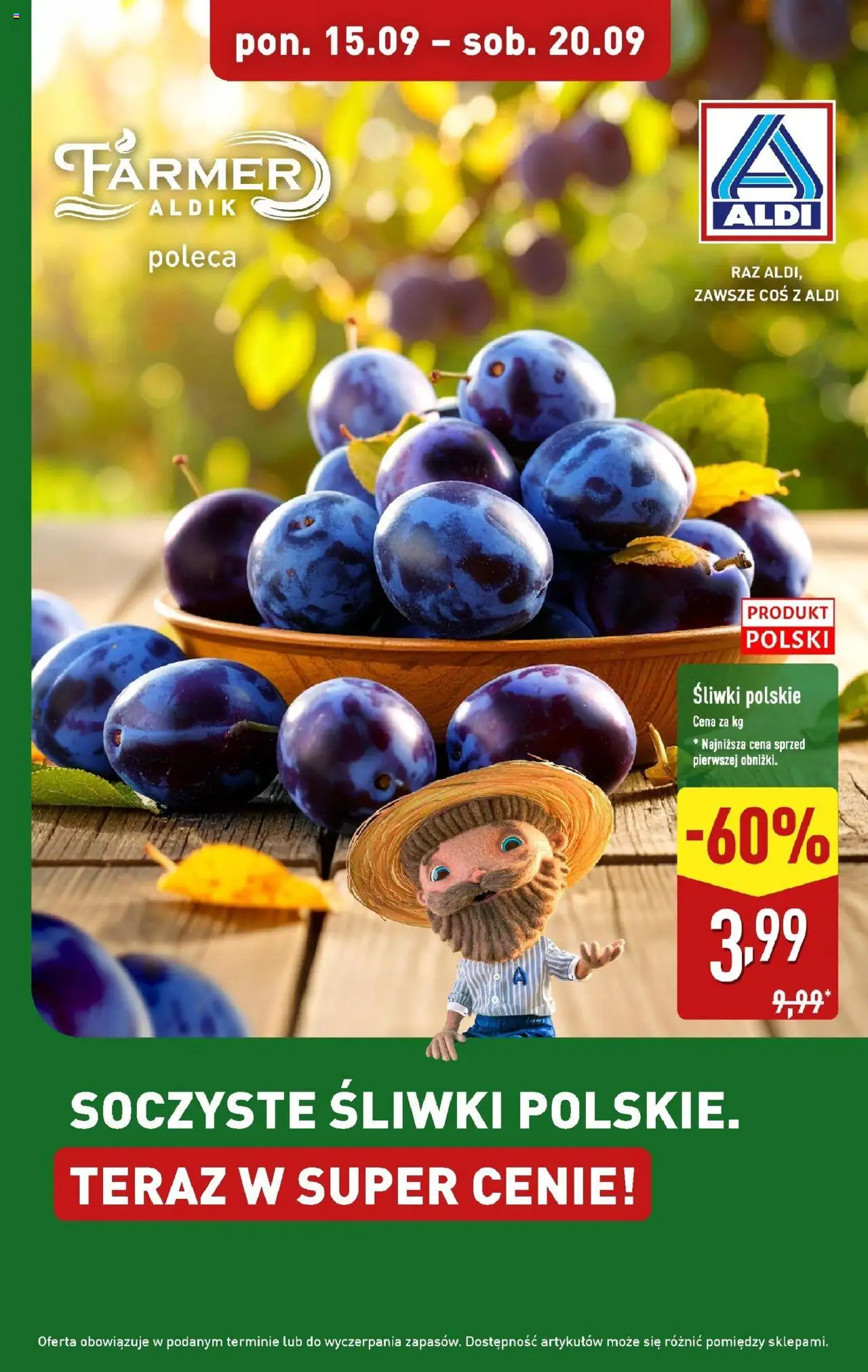 Aldi Soczyste śliwki w ALDI od 14.09.2025 - Nowa Gazetka - Numer strony 1