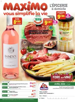 Prévisualisation de Maximo catalogue epicerie du magasin Maximo formulaire valide 27/03/2026