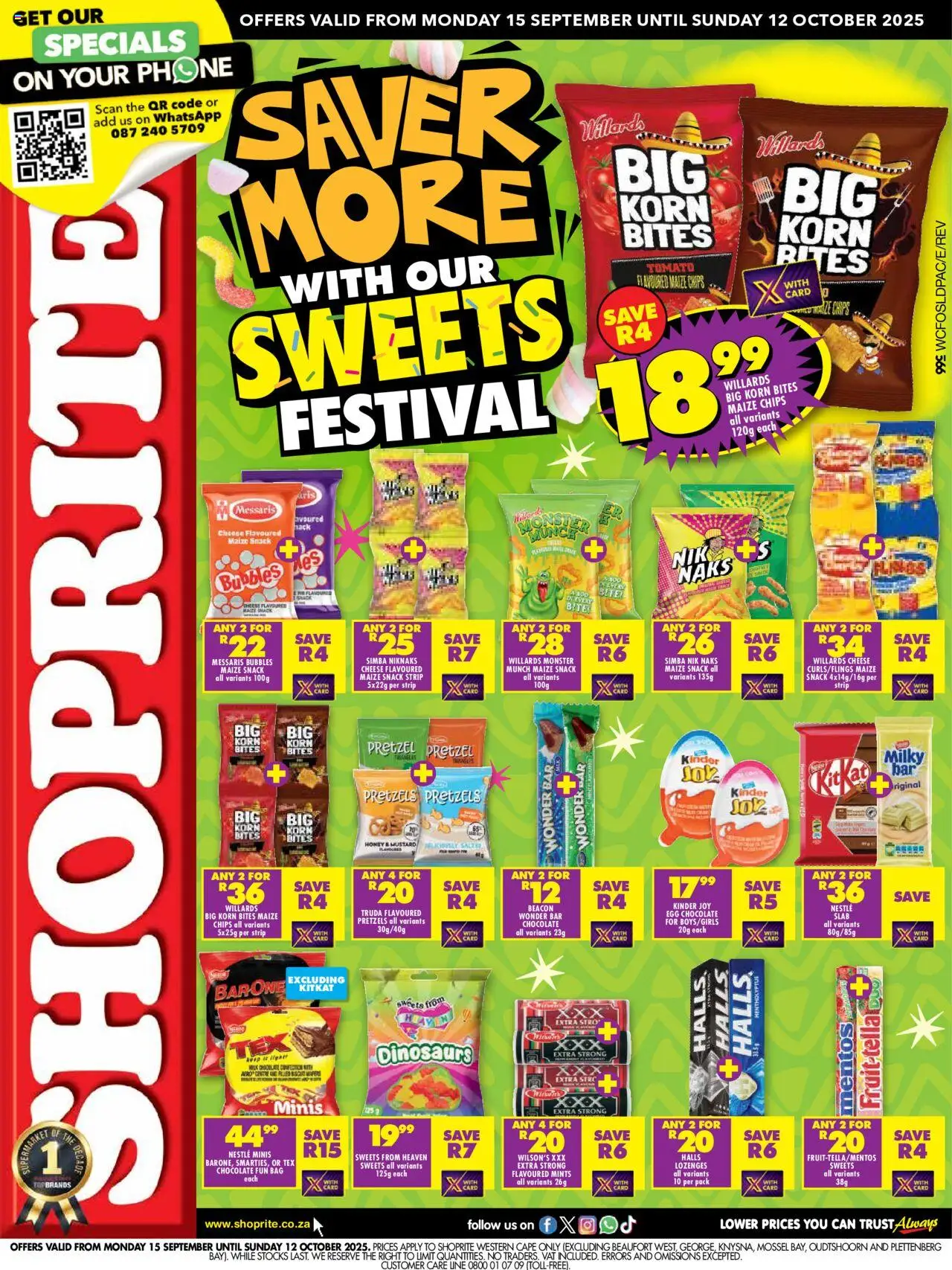 Shoprite Western Cape - Sweets Festival 15/09 - 12/10/2025 >> Catalogue