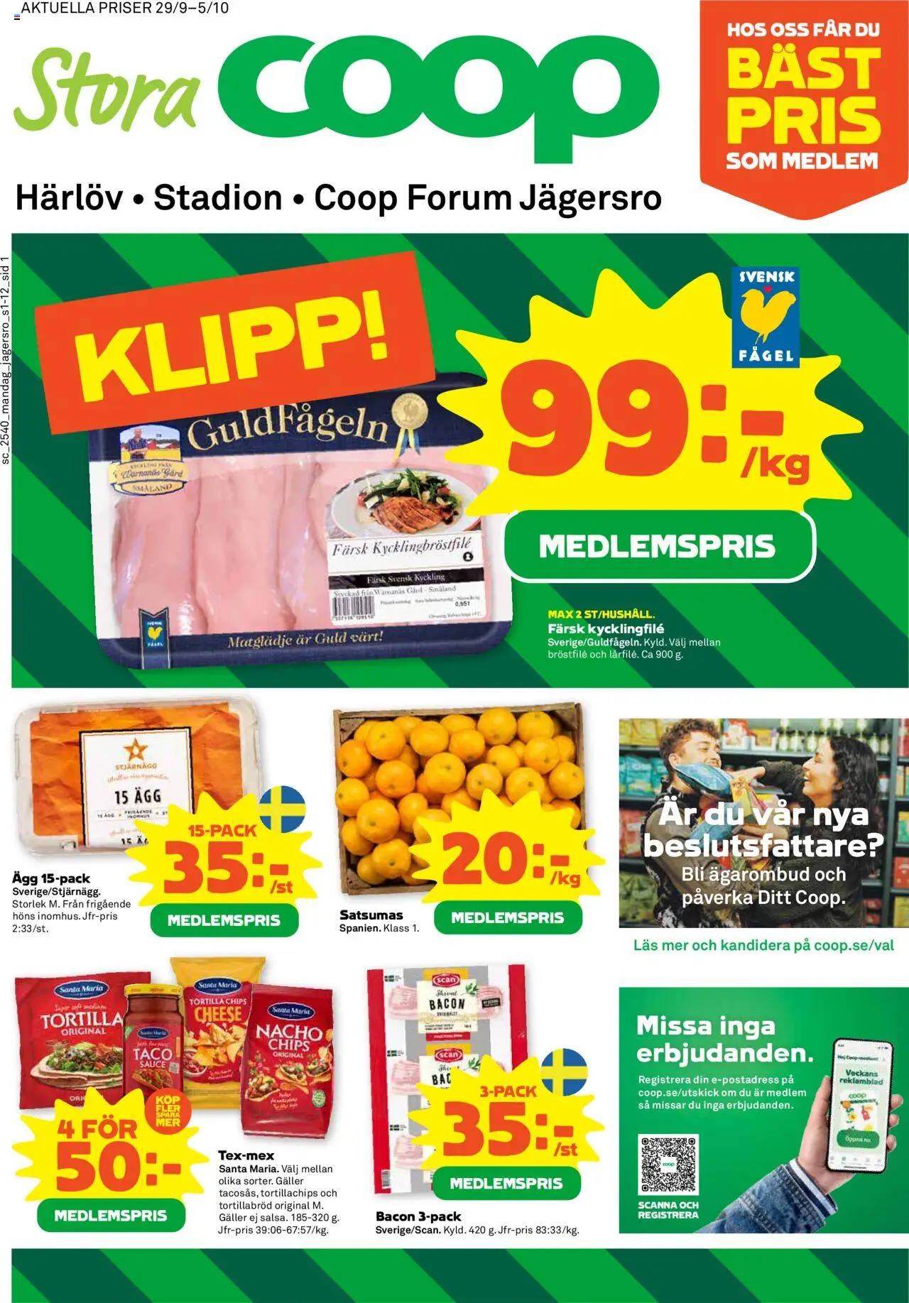 Marieberg är giltig 29/09 2025 > Veckans Erbjudanden gäller från 29/09/2025 till 05/10/2025 sidnummer 1