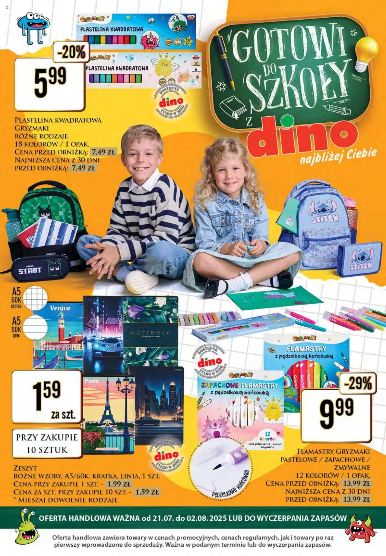 Dino gazetka 21.07.2025 - Aktualna gazetka promocyjna, akcje - Numer strony 1