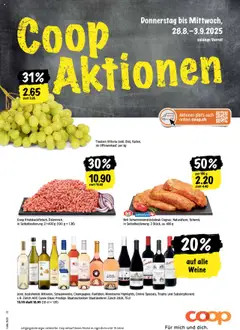 Vorschau des Merkblatts Aktionen vom Shop Coop gültig von 28.08.2025 bis 03.09.2025