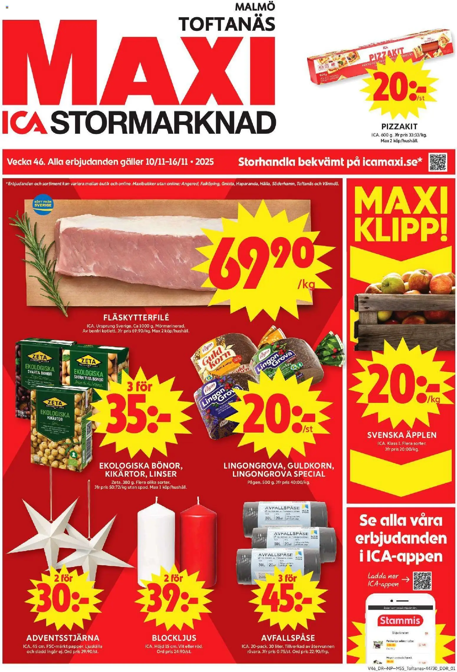 Förhandsgranska reklamblad Malmö från butik ICA Maxi gäller från 10/11/2025