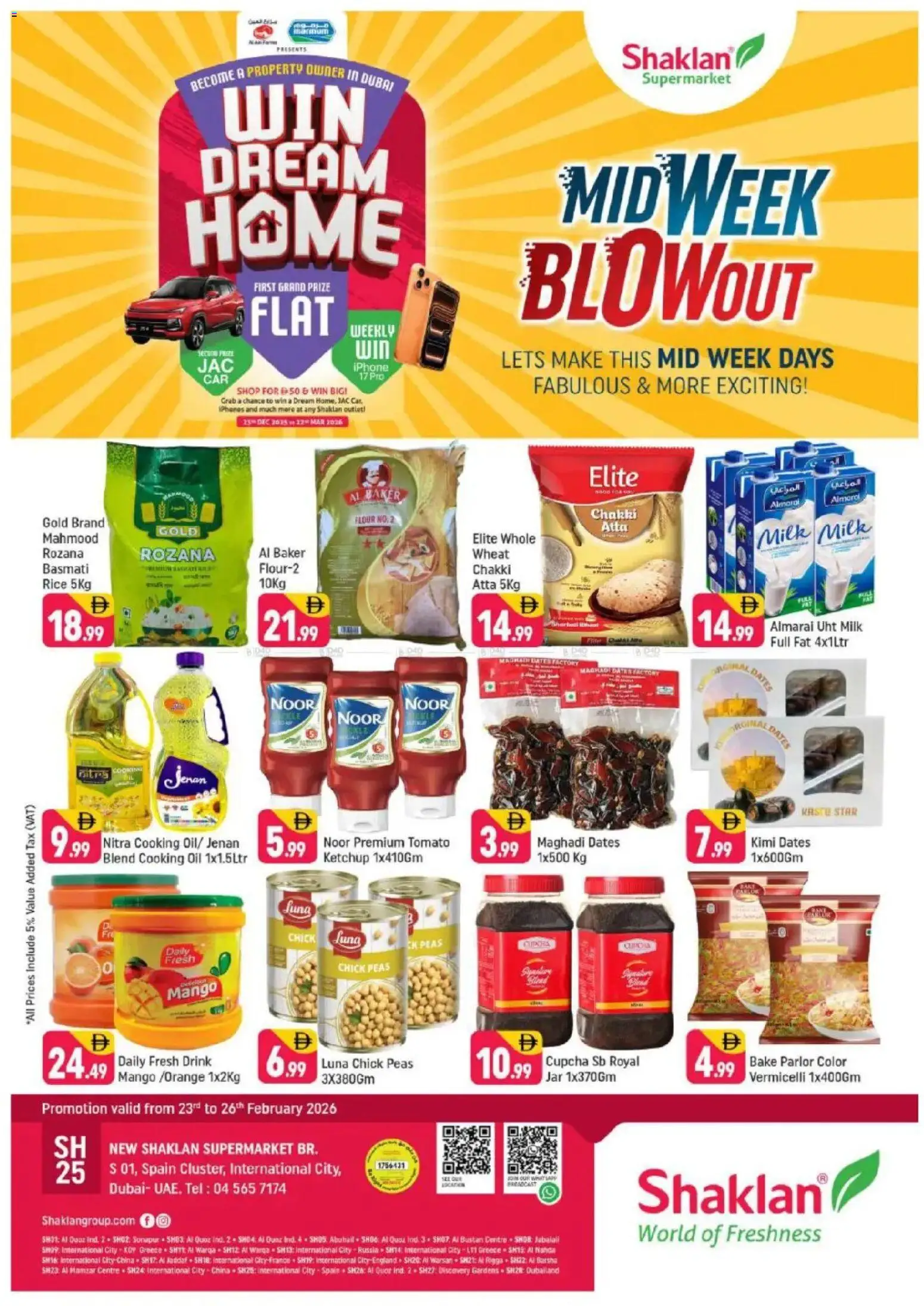 Preview of the catalogue Midweek Blow Out - S01, International City, Spain Cluster of store Shaklan valid from 23 Feb, 2026