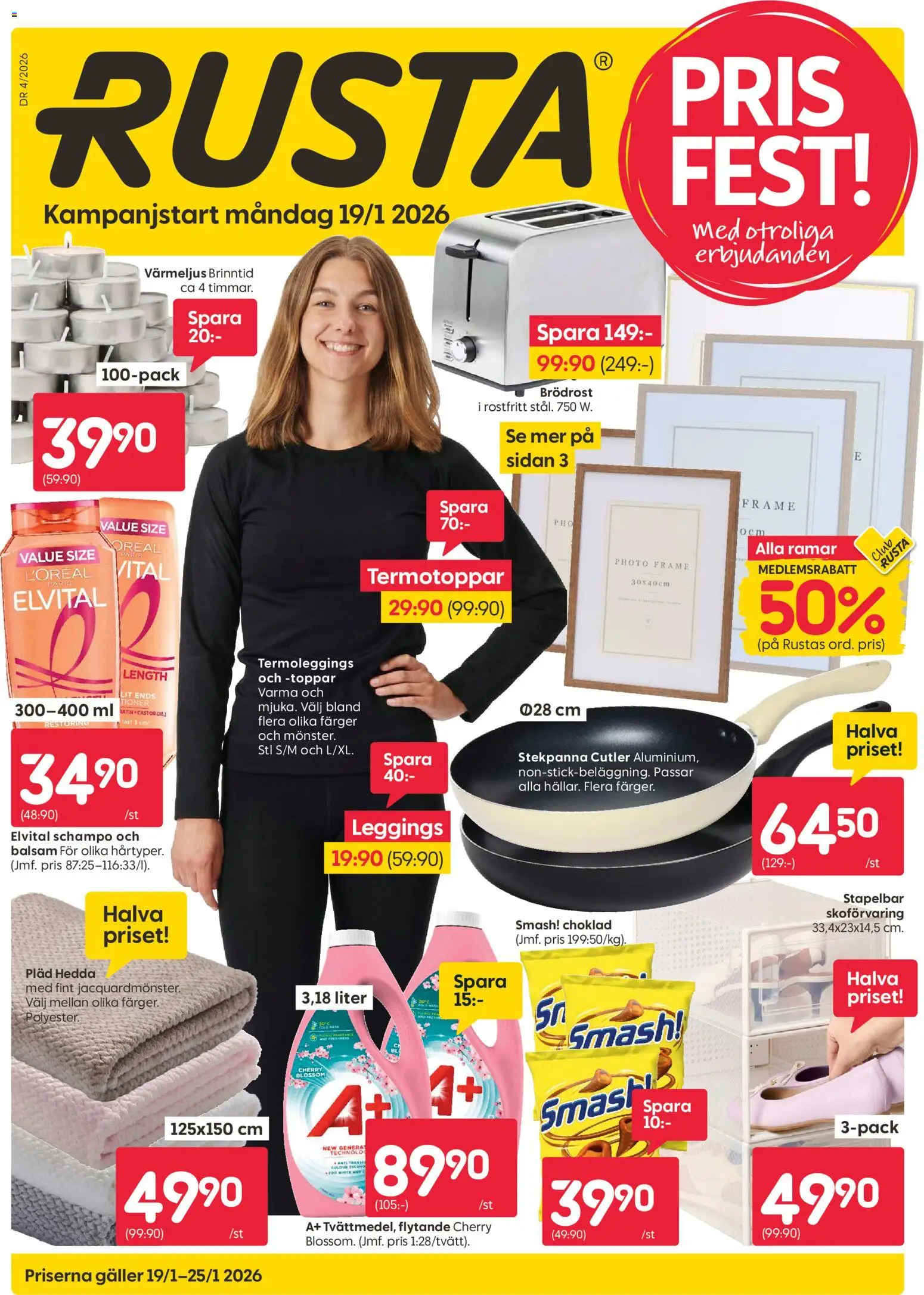 Förhandsgranska reklamblad Aktuella reklamblad Rusta från butik Rusta gäller från 19/01/2026