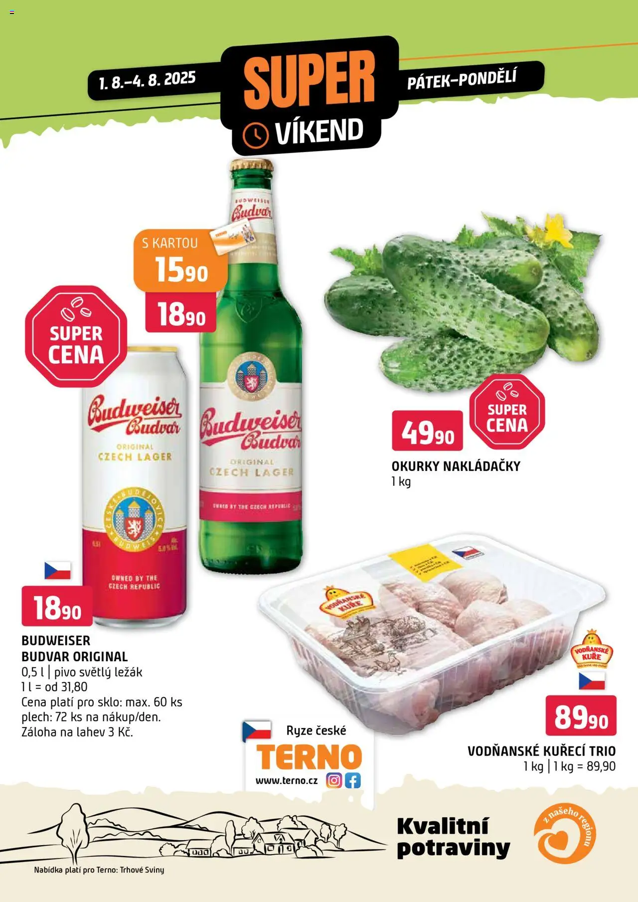  Terno Super víkend - Trhové Sviny (01.08.2025 - 05.08.2025)