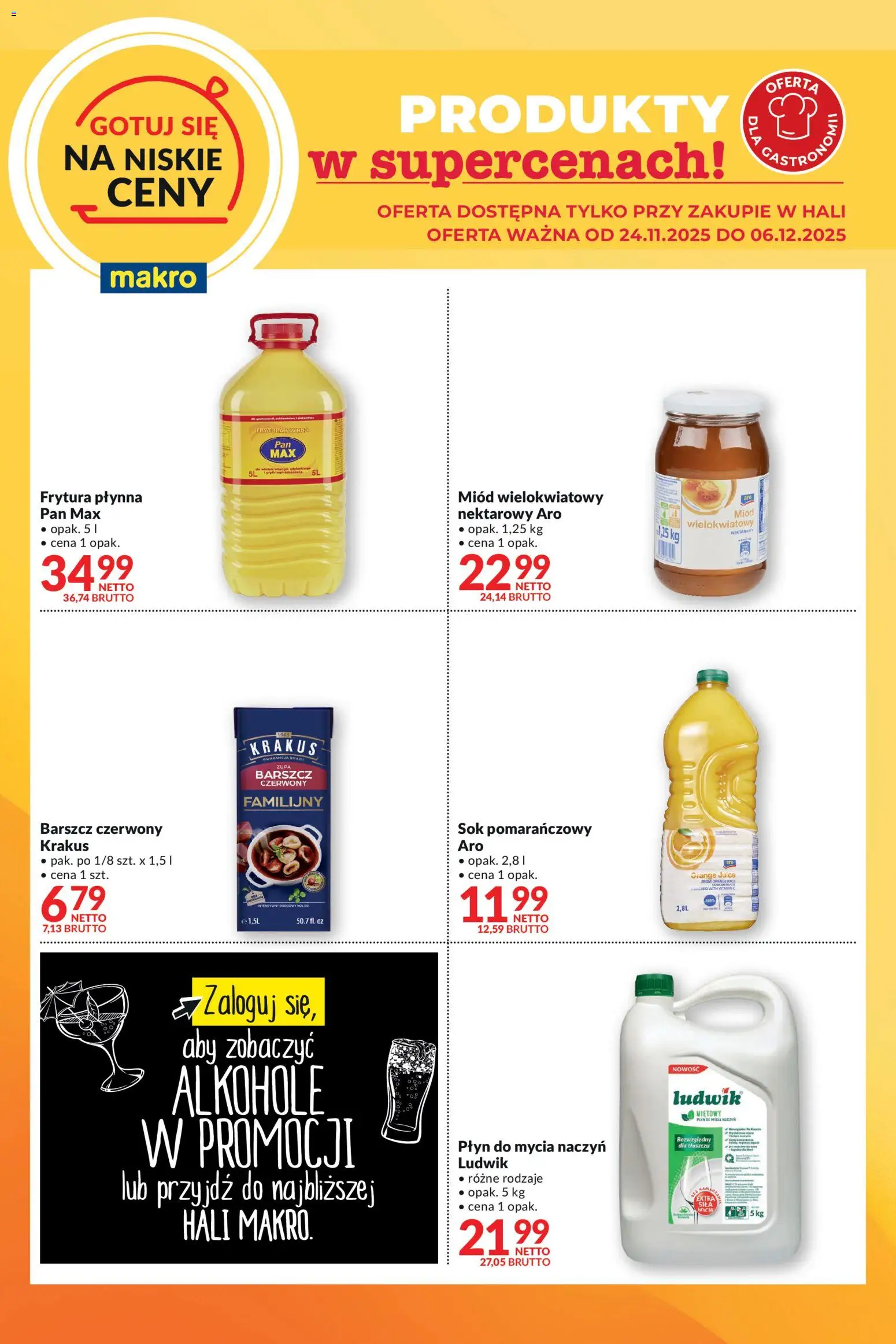 Pogląd gazetki "Gotuj się na niskie ceny" ze sklepu Makro ważnej od 24.11.2025