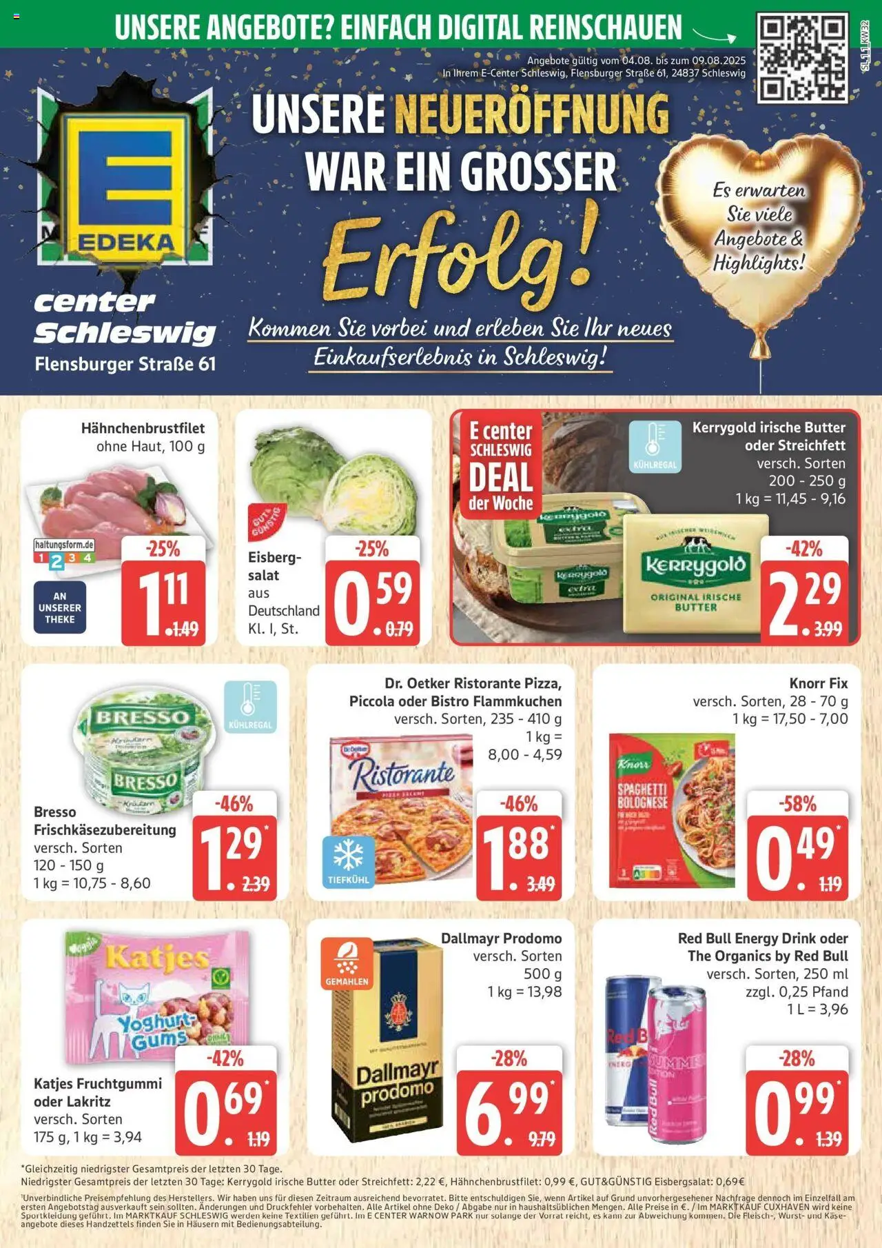 MARKTKAUF Prospekt ab Montag 03.08.2025 > Marktkauf: Wochenangebote - Flensburger, Käse, Dallmayr, Ristorante, Energy, Theke, Dallmayr prodomo, Knorr fix