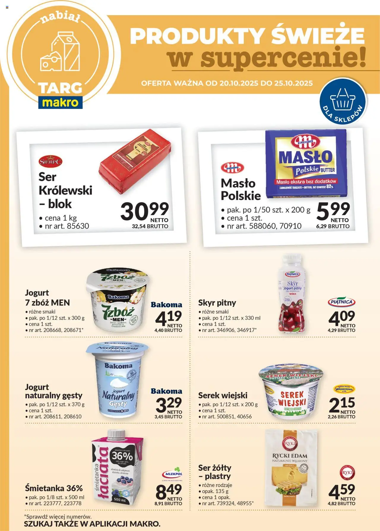Makro Oferta świeża w super cenach od 20.10.2025 - Nowa Gazetka - Numer strony 1