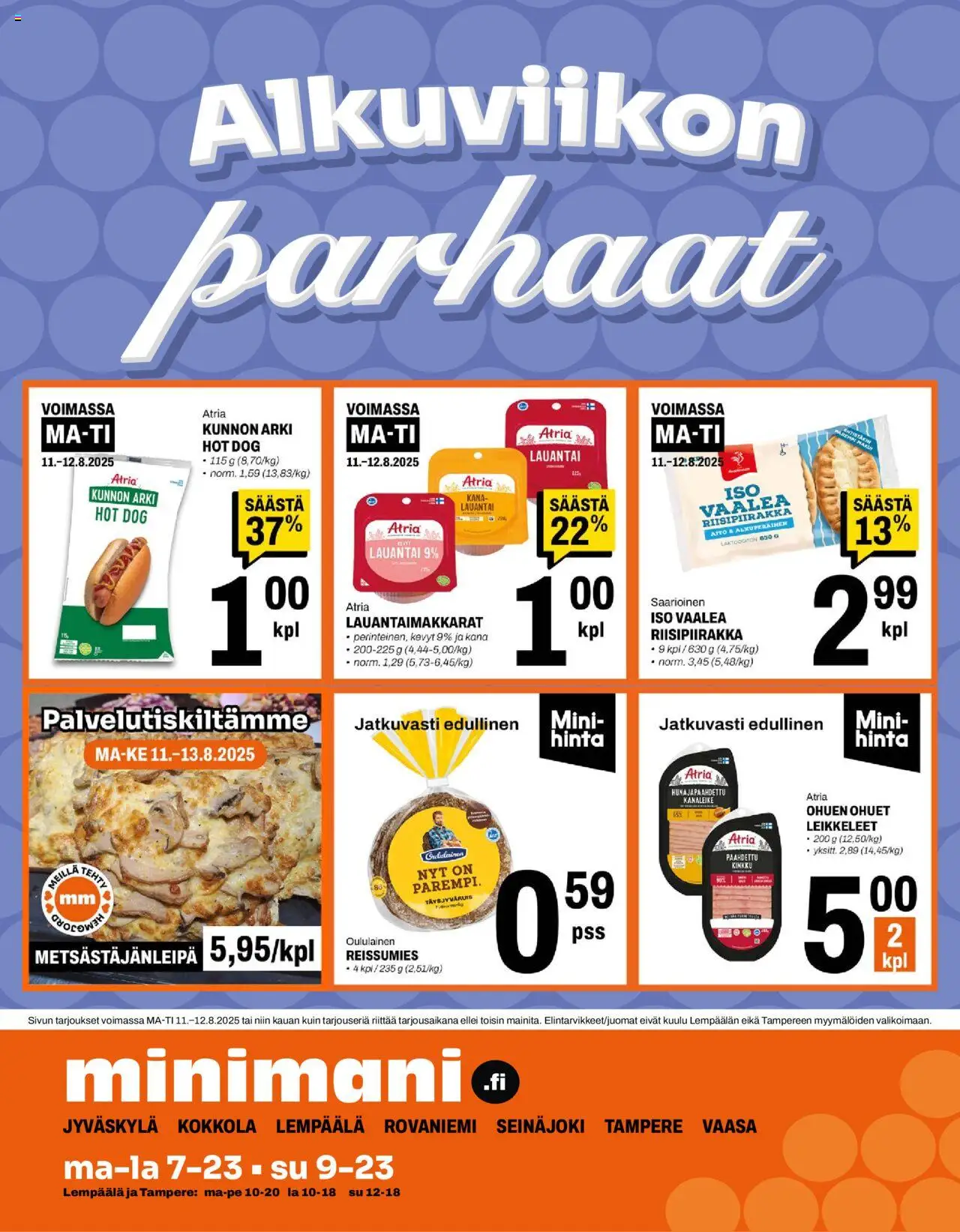 Minimani-kaupan Tarjoukset voimassa 11/08/2025 - Sivulla 1