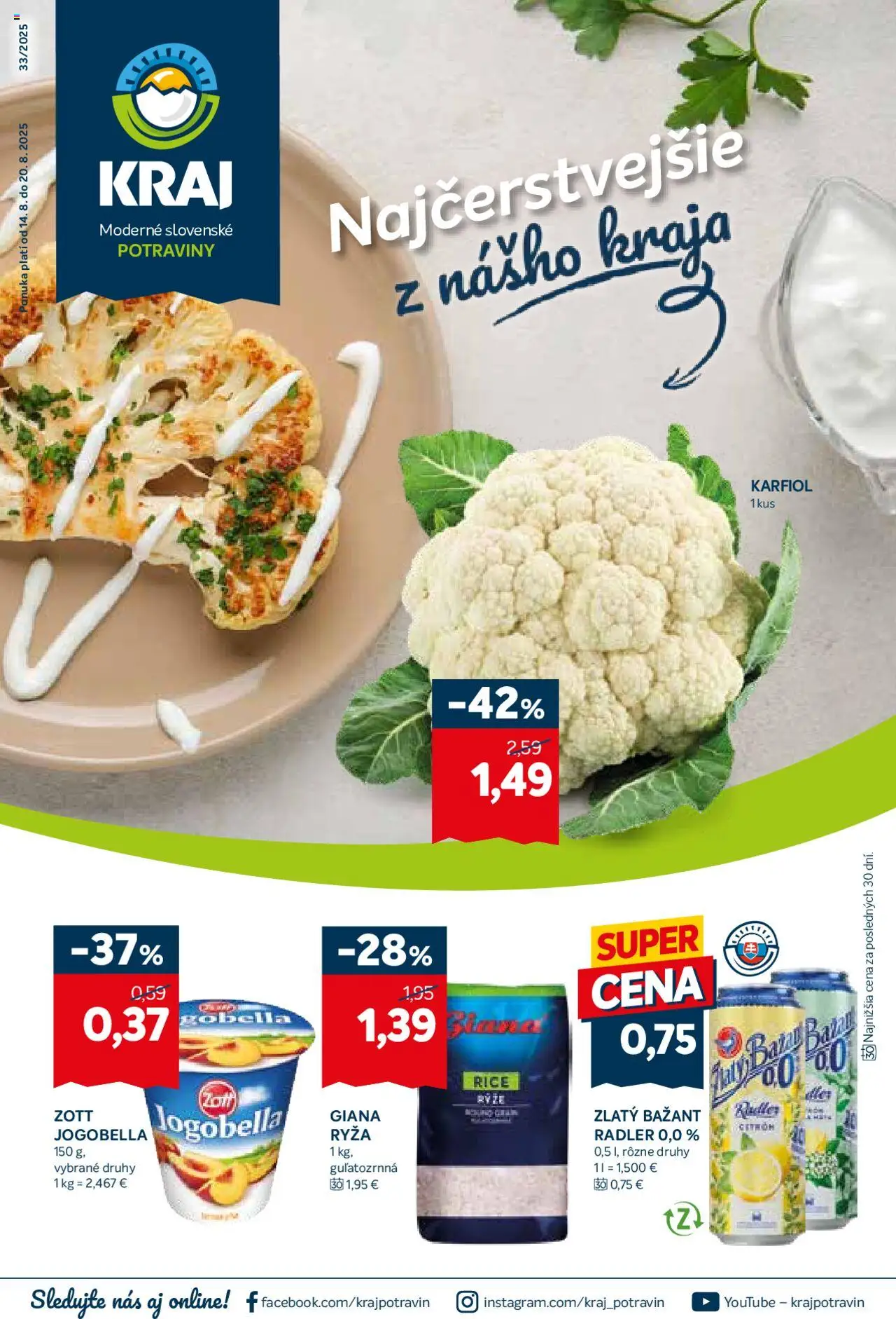 Kraj Leták (14.08. - 20.08.2025) - Akčná ponuka