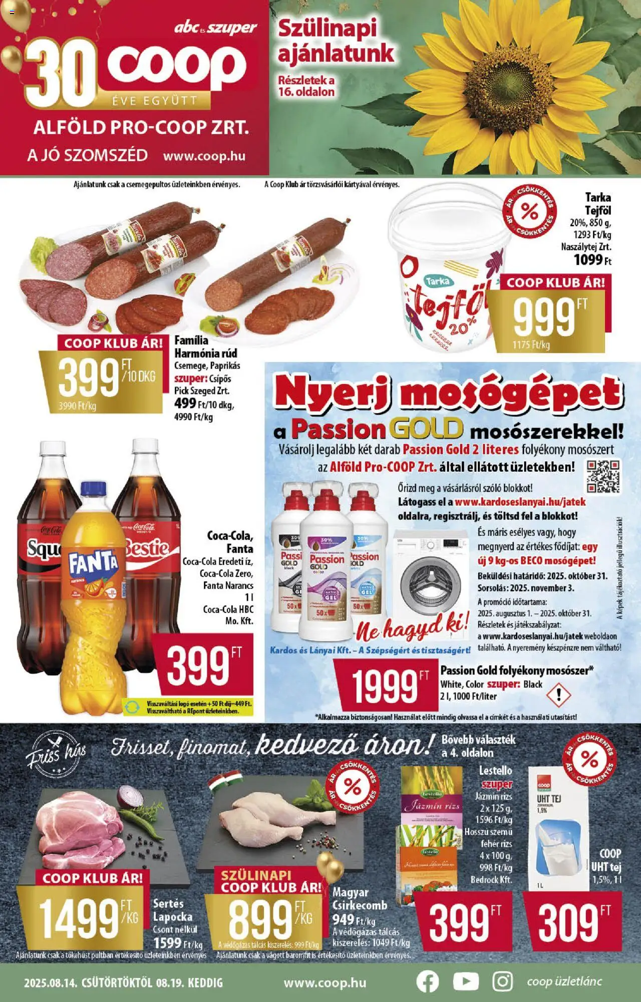 COOP aktuális szórólap, érvényes 2025.08.14.-től - 1 oldal