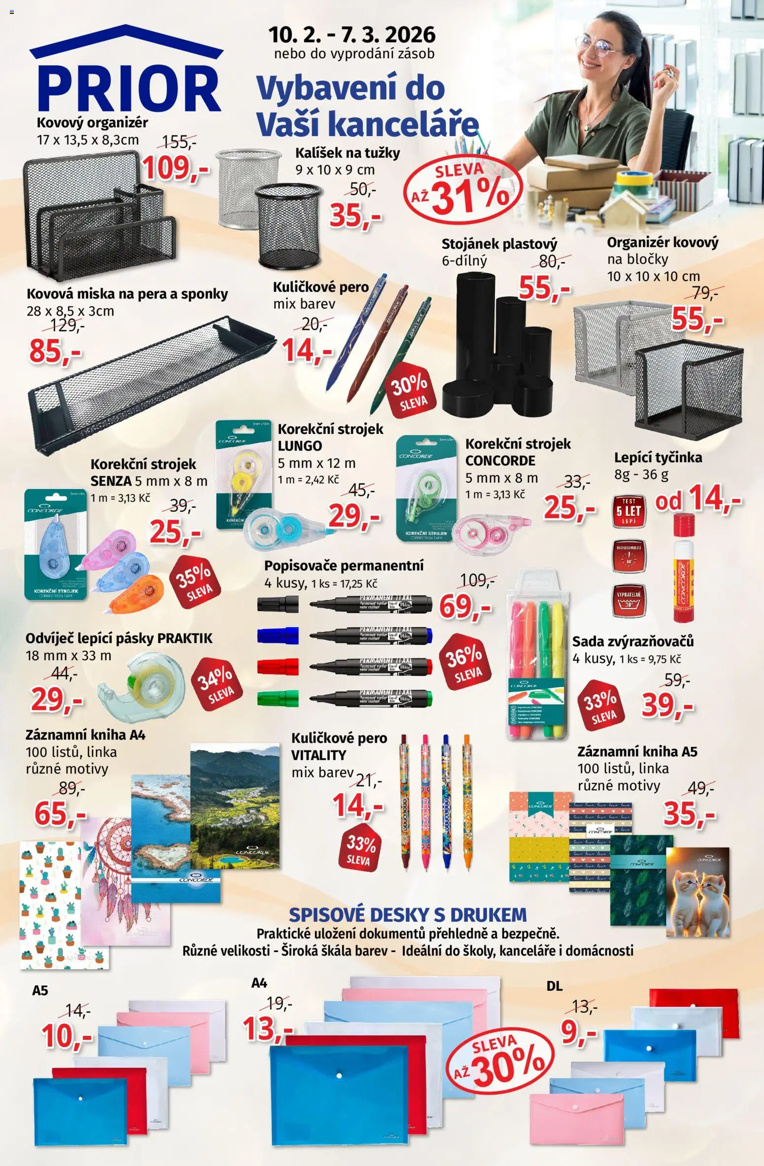 Náhled nabídky: Prior Akční Nabídka Kancelářských Potřeb platný od 10.02.2026