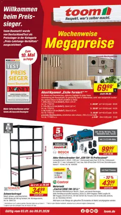 Vorschau von dem Prospekt des Geschäftes Toom Baumarkt, gültig ab dem 03.01.2026