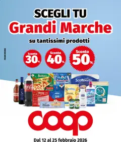 Anteprima dell'opuscolo Volantino Grandi marche dal negozio COOP valido da 12/02/2026