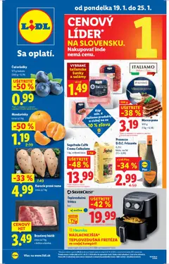 Náhľad Lidl letáku platného od 19.01.2026