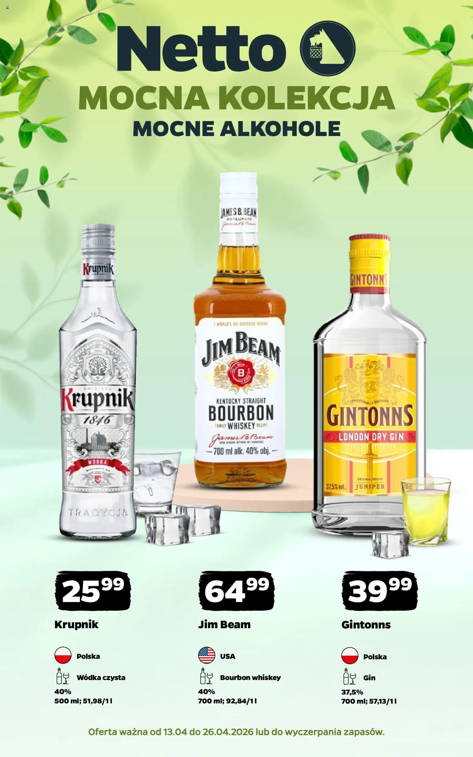 Pogląd gazetki "Netto gazetka - Alkohole mocne" ze sklepu Netto ważnej od 13.04.2026
