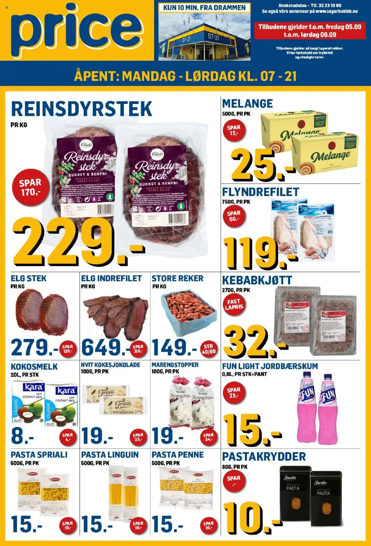 Kundeavis Price Lagerbutikk gyldig fra 05/09/2025 - Sidenummer 1