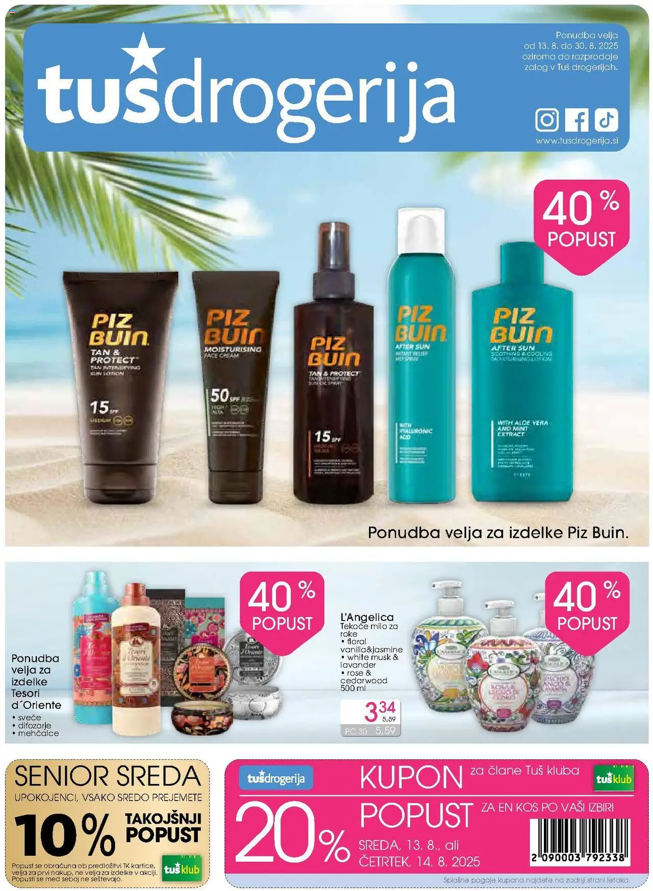 Tuš drogerija Katalog od 13.08.2025 - aktualna ponudba - stran 1