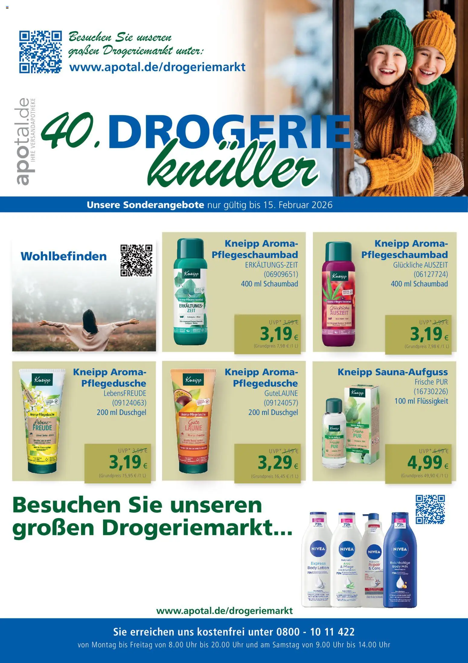 Vorschau von dem Prospekt des Geschäftes Apotal, gültig ab dem 15.12.2024 - Uhr, Duschgel, Body Lotion, Body Milk