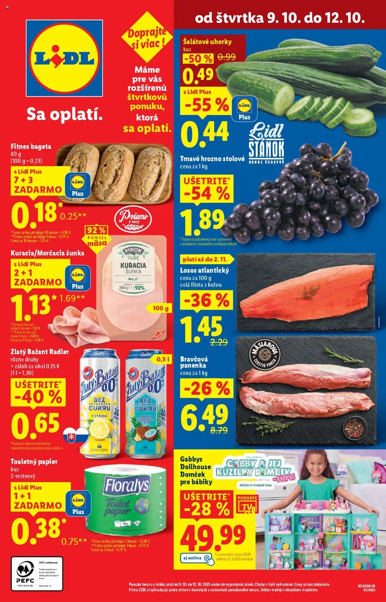 Náhľad Lidl letáku platného od 09.10.2025