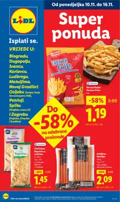 Pregled letka Super ponuda od 10.11. do 16.11 trgovine Lidl vrijedi od 10.11.2025