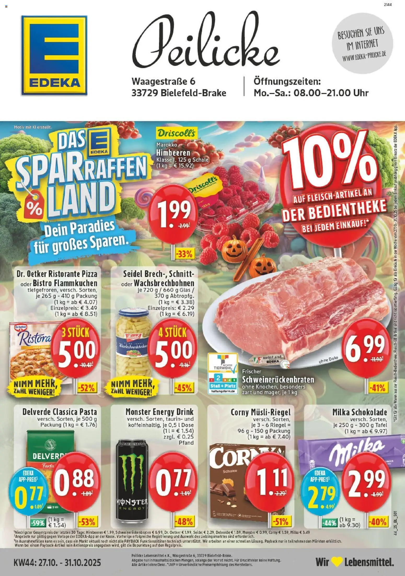 EDEKA Prospekt ab 26.10.2025 - Prospekt Bielefeld-Brake Online