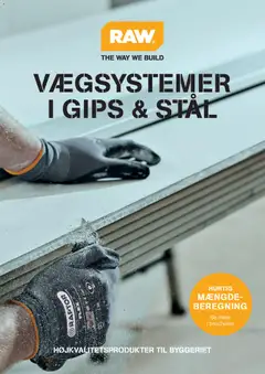 Eksempel på tilbudsavis RAW Vægsystemer i gips & stål fra butik Stark gyldig fra 08/12/2025
