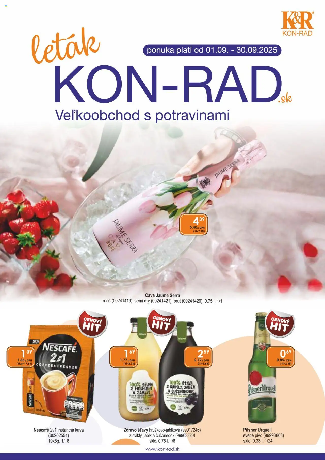 KON - RAD Leták (01.09. - 30.09.2025) - Akčná ponuka