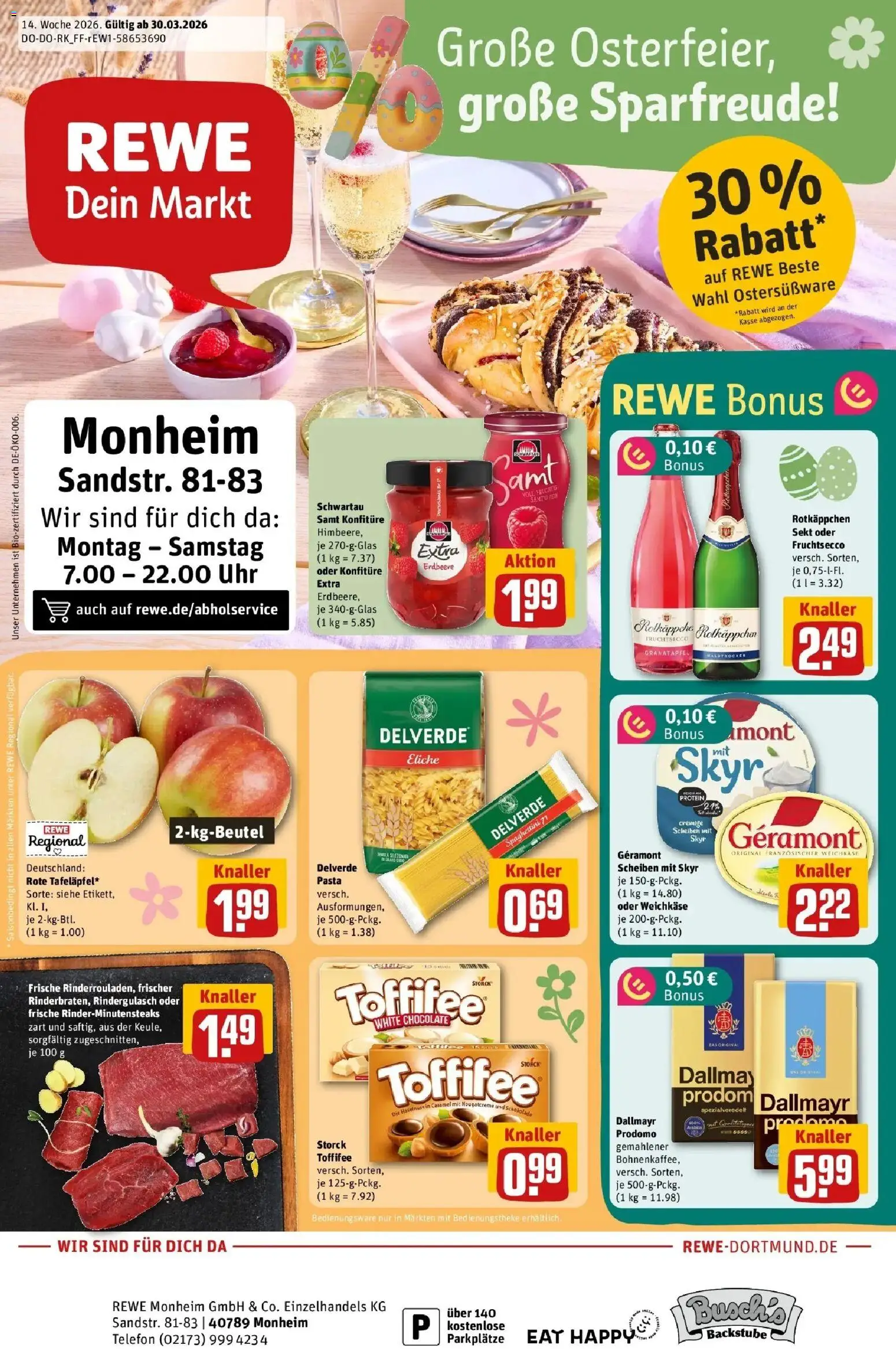 Vorschau von dem Prospekt des Geschäftes Rewe, gültig ab dem 30.03.2026