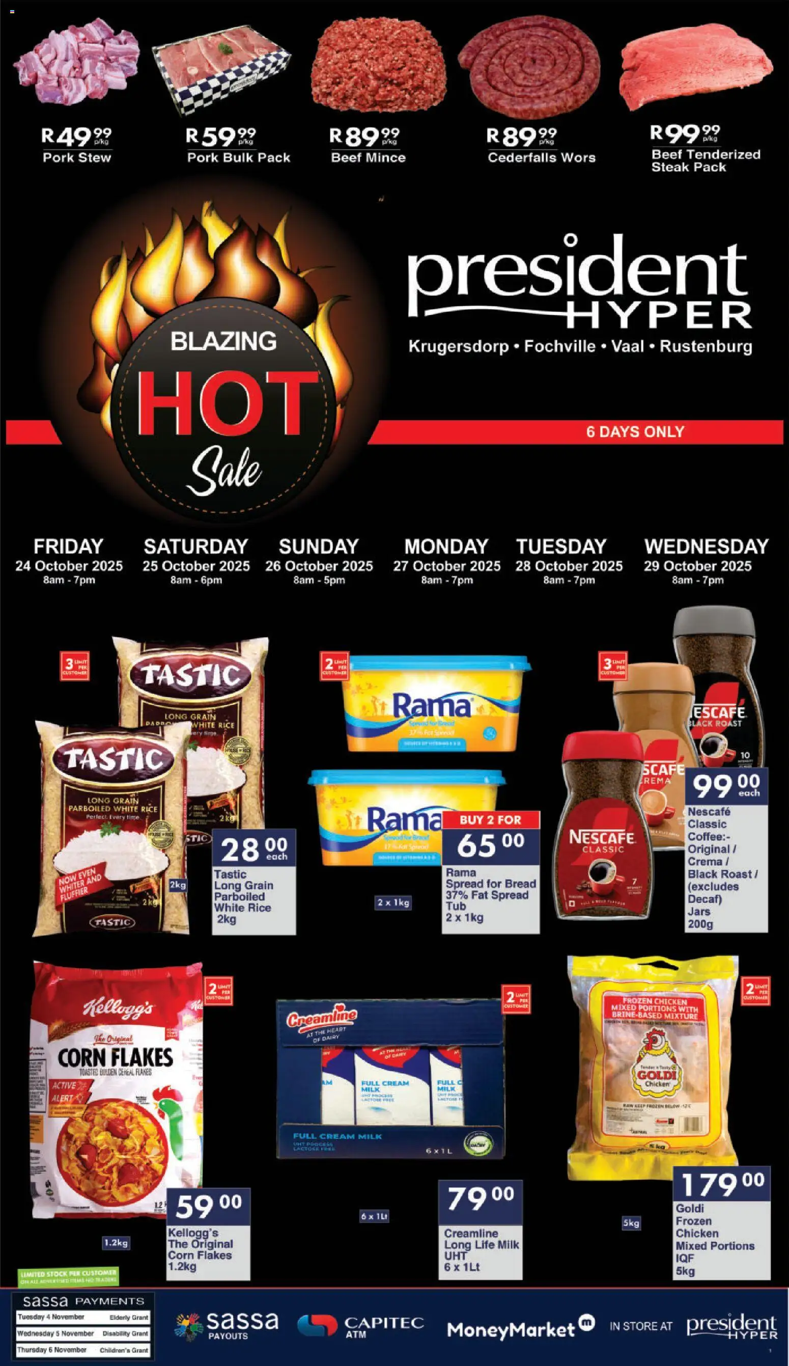 President Hyper Blazing Hot Specials from 24/10 - 29/10/2025 > Promotions