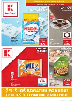 Pregled letka Split-Ravne njive trgovine Kaufland vrijedi od 15.04.2026
