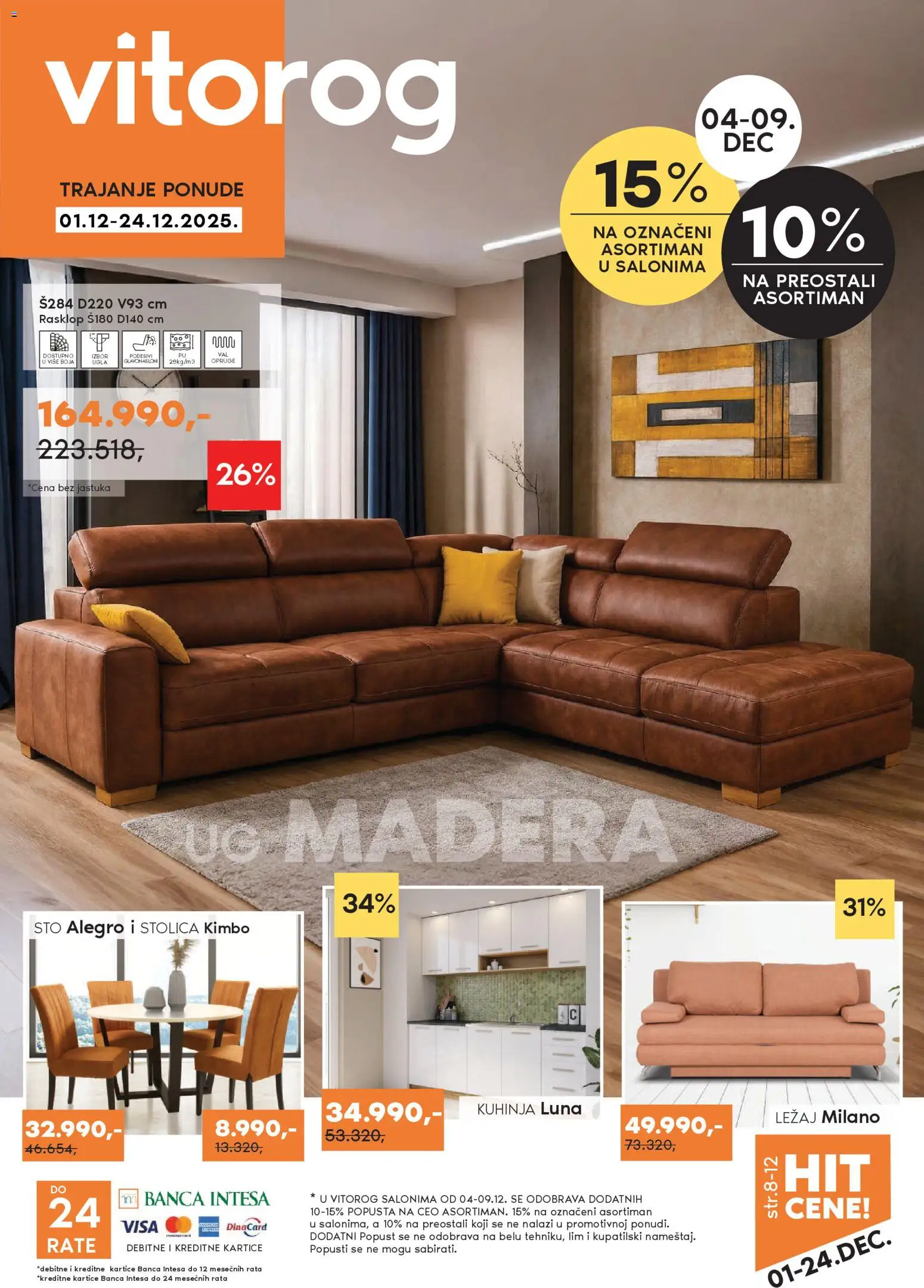 Pregled Vitorog kataloga - važi od 01.11.2025 - Kuhinja, Sto, Stolica