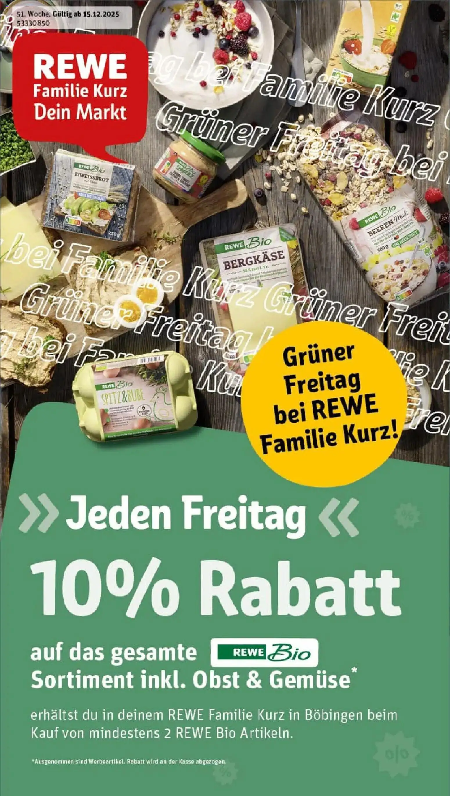 Vorschau von dem Prospekt des Geschäftes Rewe, gültig ab dem 15.12.2025