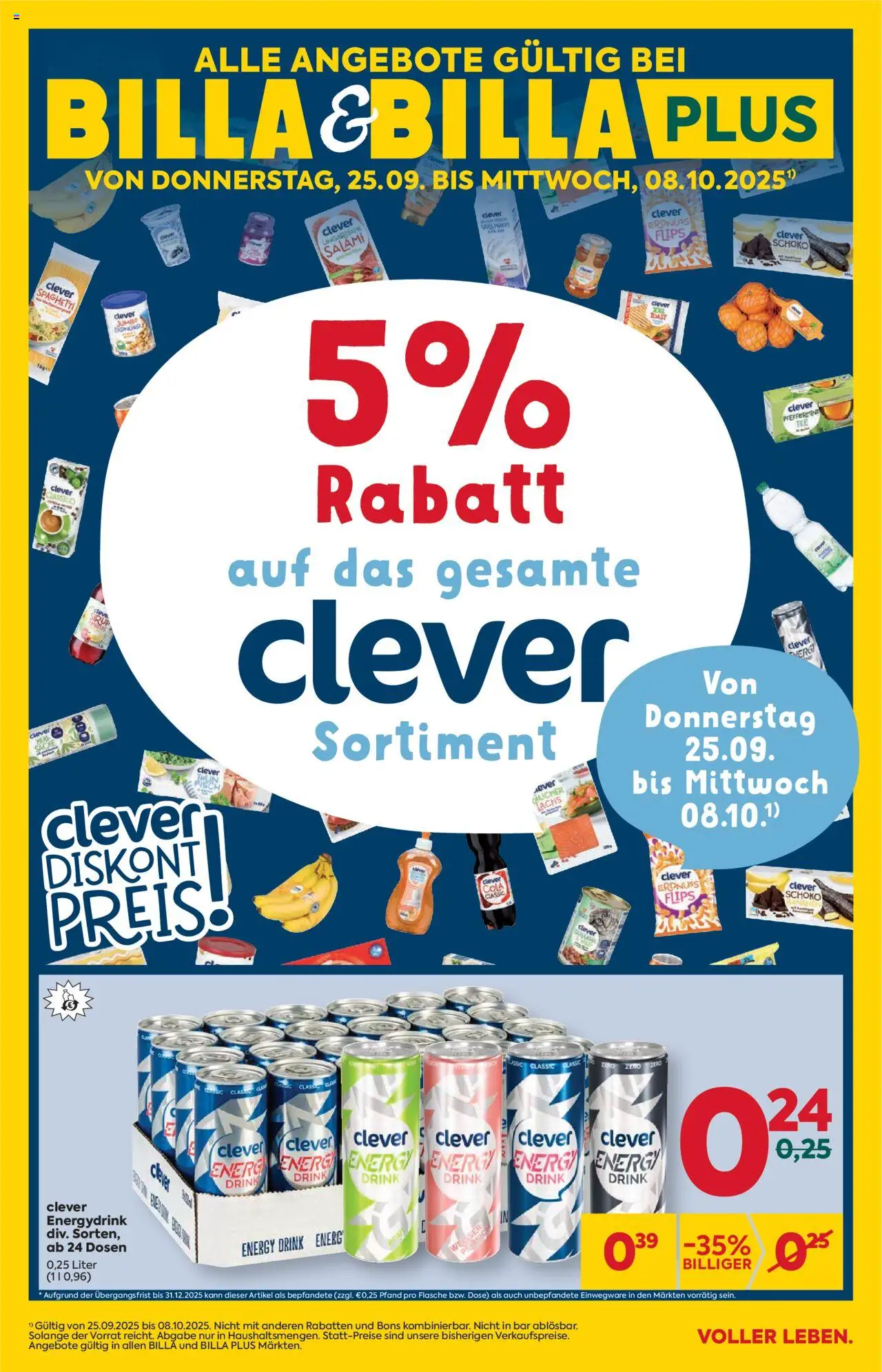  BILLA Flugblatt ab 25.09.2025 vorschau >> Clever - Seite 1