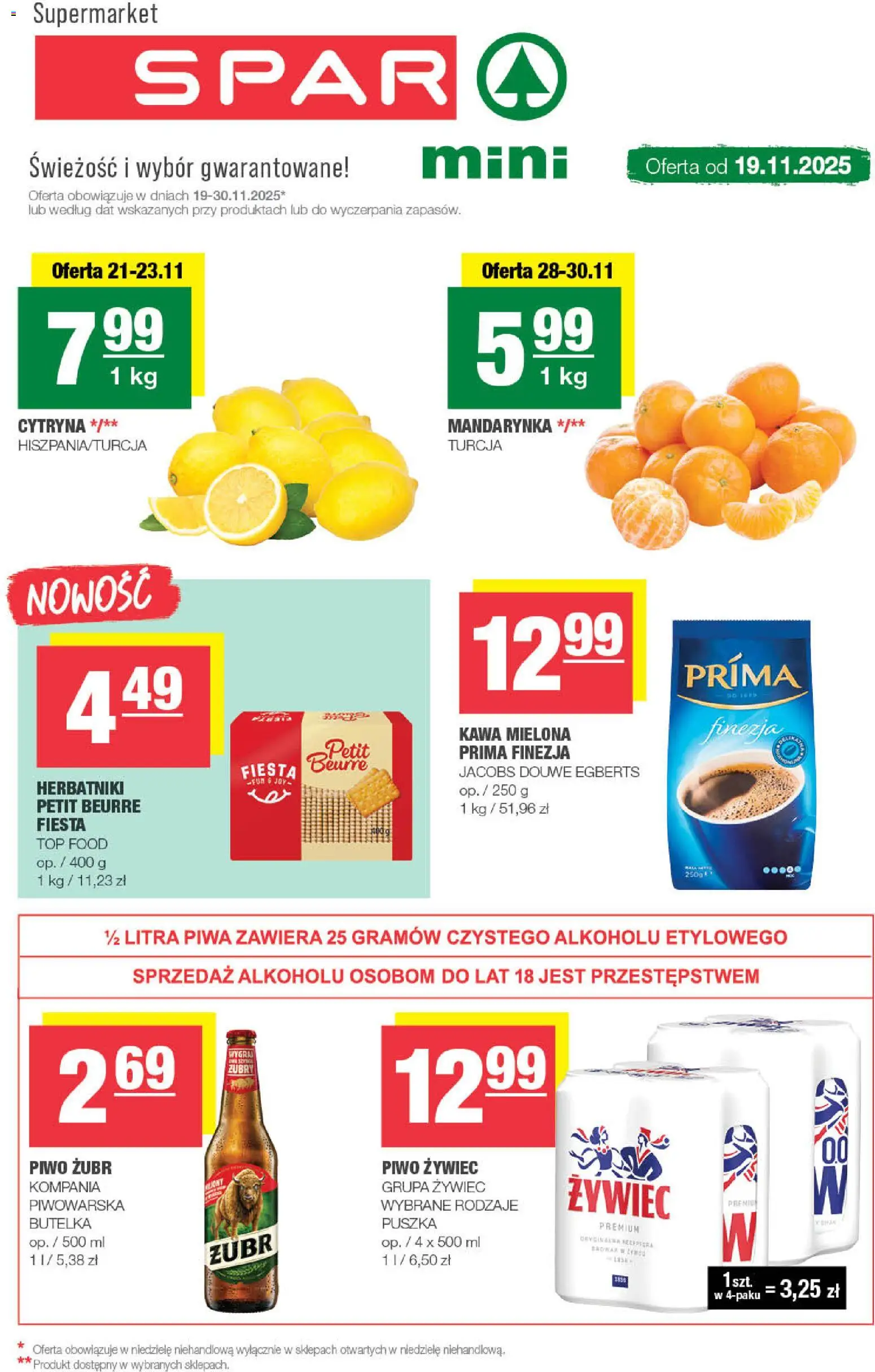 Pogląd gazetki "Spar Mini" ze sklepu Spar ważnej od 19.11.2025
