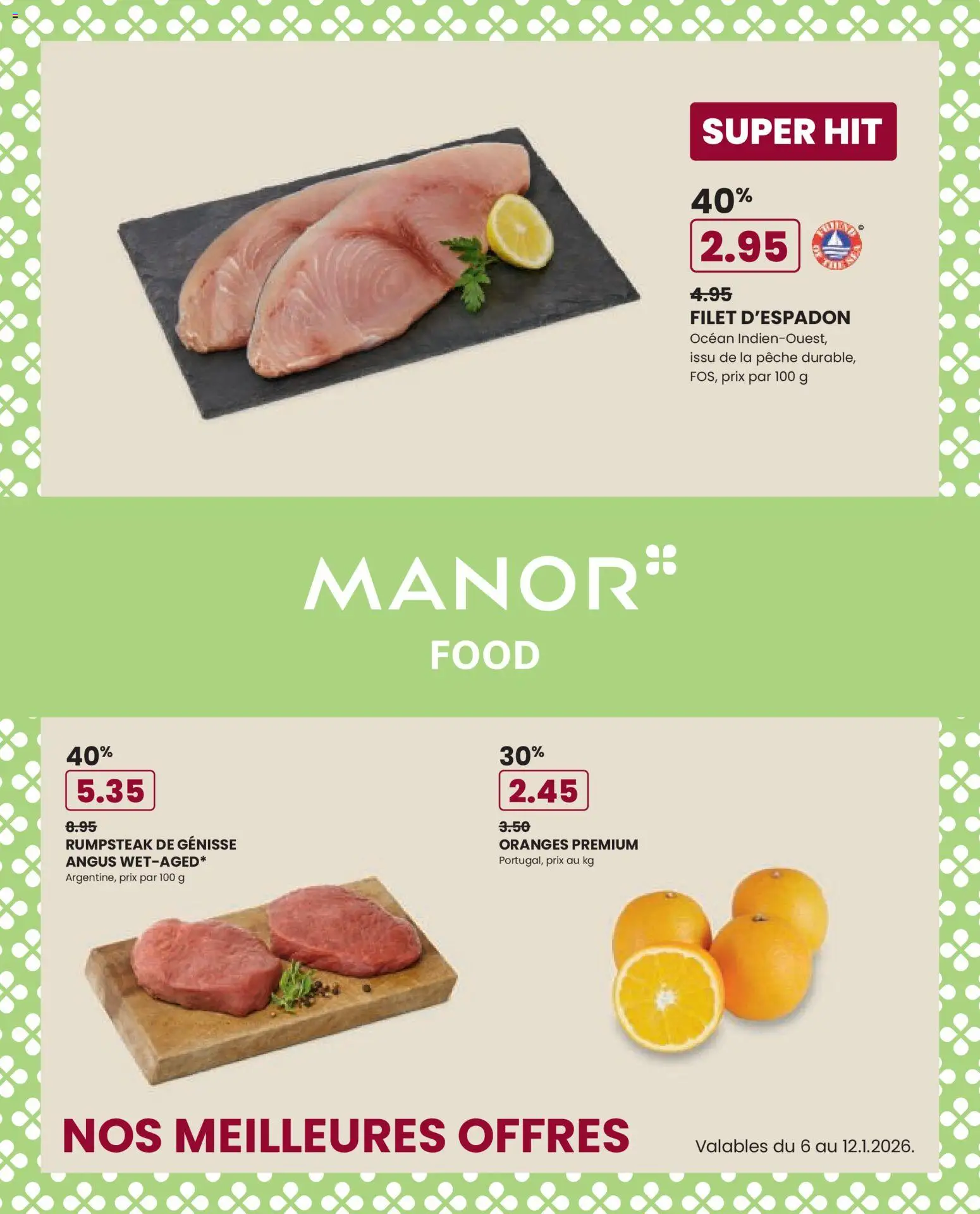 Vorschau des Merkblatts Aktionen FR vom Shop Manor gültig von 06.01.2026 bis 12.01.2026