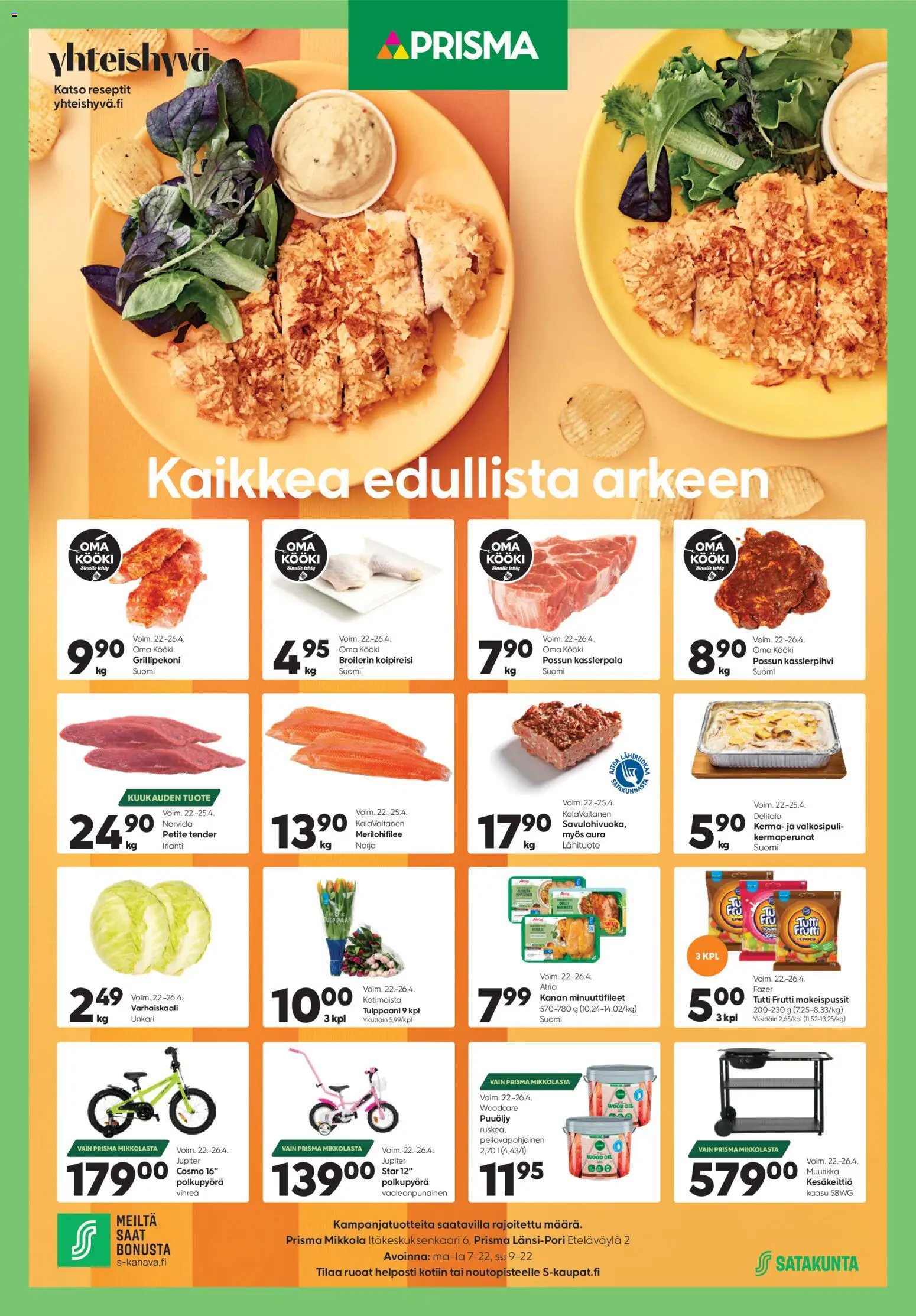Kaupan Prisma Prisma tarjoukset esikatselu, voimassa 22/04/2026