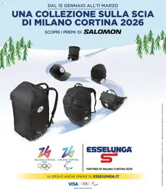 Anteprima dell'opuscolo Volantino Collezione Salomon - Milano dal negozio Esselunga S valido da 15/01/2026