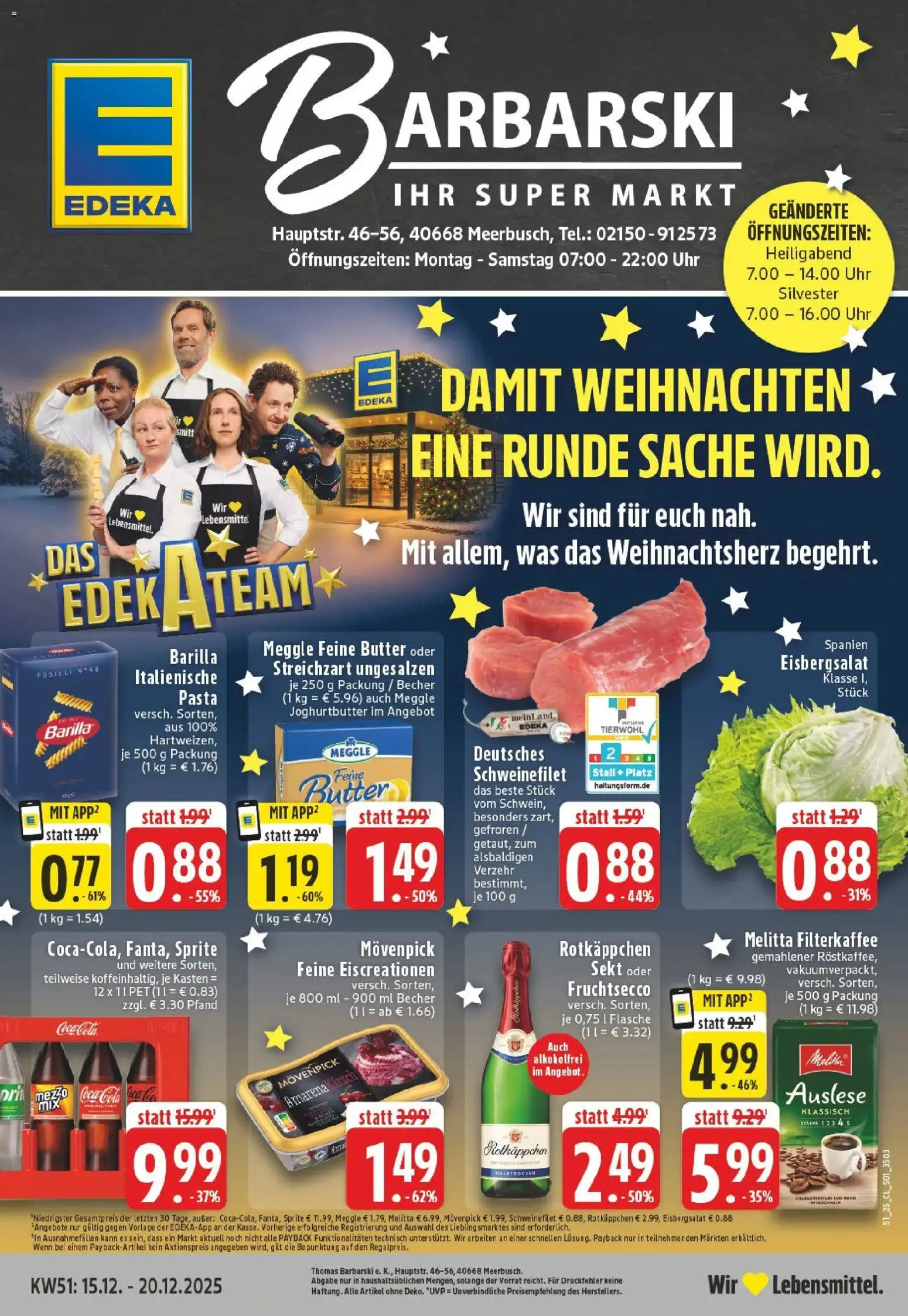 Vorschau von dem Prospekt des Geschäftes Edeka, gültig ab dem 15.12.2025